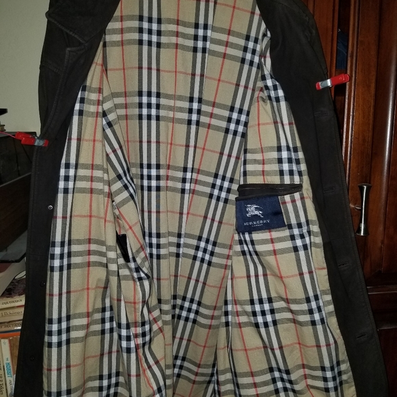 Men's Burberry brown suede leather jacket size XL - Picture 5 of 10